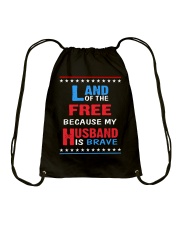 My Husband is Brave Drawstring Bag thumbnail