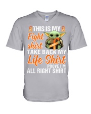 This is my fight shirt V-Neck T-Shirt tile
