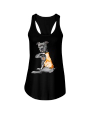 MS strong Multiple Sclerosis awareness Pitbull Ladies Flowy Tank tile