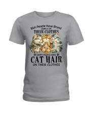 Cat Hair on their clothes Ladies T-Shirt front
