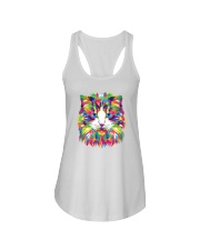 RAWR Trippy Watercolor Style Cat Design Ladies Flowy Tank thumbnail