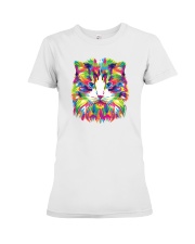 RAWR Trippy Watercolor Style Cat Design Premium Fit Ladies Tee thumbnail
