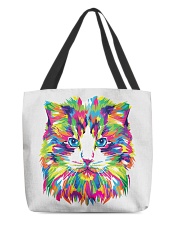 RAWR Trippy Watercolor Style Cat Design All-over Tote thumbnail