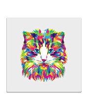 RAWR Trippy Watercolor Style Cat Design Square Coaster thumbnail