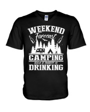 Camping - Drinking V-Neck T-Shirt front