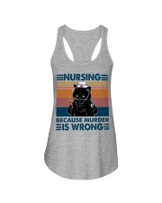 Nursing because murder is wrong Ladies Flowy Tank tile