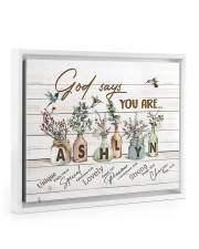 God says you are - Ashlyn Floating Framed Canvas Prints White tile