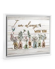 I am always with you - Barbara Floating Framed Canvas Prints White tile