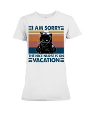 The nice nurse is on vacation Premium Fit Ladies Tee tile