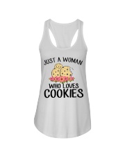 JUST A WOMAN WHO LOVES COOKIES Ladies Flowy Tank thumbnail