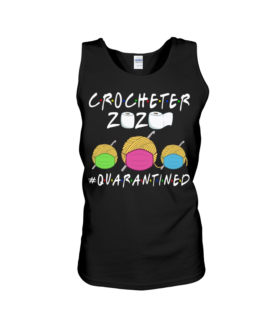 CROCHETER 2020 QUARANTINED YARN IN FACEMASK NEW Unisex Tank
