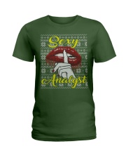 SEXY ANALYST UGLY CHRISTMAS SWEATER XMAS GIFT Ladies T-Shirt thumbnail