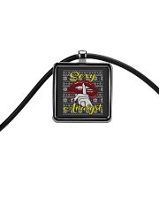 SEXY ANALYST UGLY CHRISTMAS SWEATER XMAS GIFT Cord Rectangle Necklace thumbnail