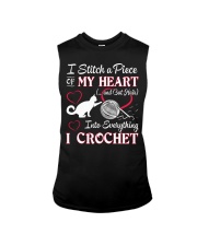 I LOVE CROCHET AND CAT FUNNY CROCHET Sleeveless Tee thumbnail