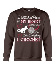 I LOVE CROCHET AND CAT FUNNY CROCHET Crewneck Sweatshirt thumbnail