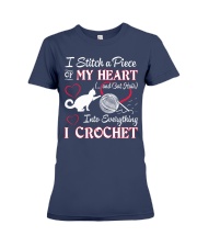 I LOVE CROCHET AND CAT FUNNY CROCHET Premium Fit Ladies Tee thumbnail