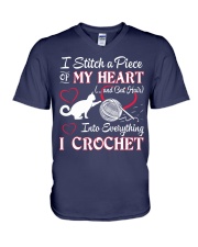 I LOVE CROCHET AND CAT FUNNY CROCHET V-Neck T-Shirt thumbnail