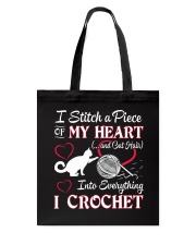 I LOVE CROCHET AND CAT FUNNY CROCHET Tote Bag thumbnail