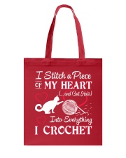 I LOVE CROCHET AND CAT FUNNY CROCHET Tote Bag front