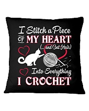 I LOVE CROCHET AND CAT FUNNY CROCHET Square Pillowcase thumbnail
