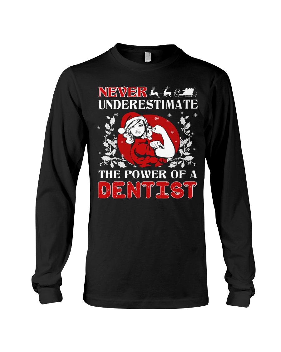 DENTIST UGLY CHRISTMAS SWEATER DENTIST XMAS GIFT Long Sleeve Tee