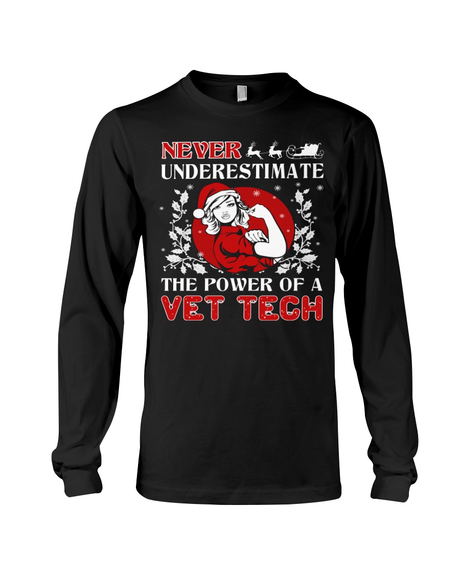 VET TECH UGLY CHRISTMAS SWEATER VET TECH XMAS GIFT Long Sleeve Tee