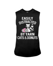 EASILY DISTRACTED BY YARN CATS AND DONUTS Sleeveless Tee thumbnail