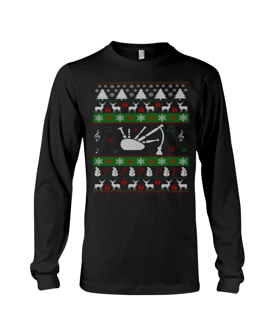 BAGPIPE UGLY CHRISTMAS SWEATER Long Sleeve Tee