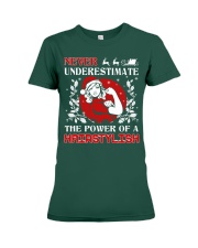 HAIRSTYLISH UGLY CHRISTMAS SWEATER HAIRSTYLIST Premium Fit Ladies Tee thumbnail