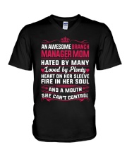 AWESOME BRANCH MANAGER MOM V-Neck T-Shirt thumbnail
