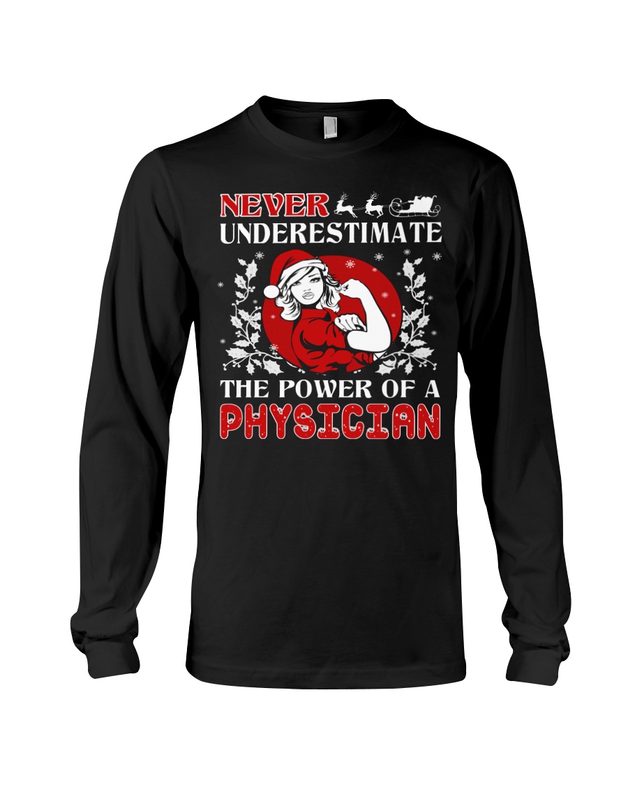 PHYSICIAN UGLY CHRISTMAS SWEATER PHYSICIAN XMAS Long Sleeve Tee