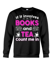 I LOVE BOOKS AND TEA FUNNY Crewneck Sweatshirt thumbnail
