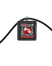 COUNSELOR UGLY CHRISTMAS SWEATER Cord Rectangle Necklace thumbnail