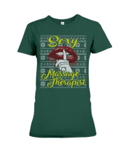 SEXY MASSAGE THERAPIST UGLY CHRISTMAS SWEATER Premium Fit Ladies Tee thumbnail