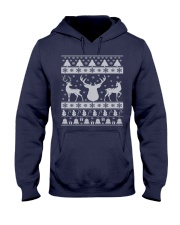 REINDEER UGLY CHRISTMAS SWEATER REINDEER XMAS GIFT Hooded Sweatshirt thumbnail