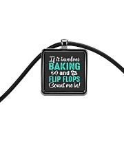 LOVE BAKING AND FLIP FLOPS MEN WOMEN GIFT Cord Rectangle Necklace thumbnail