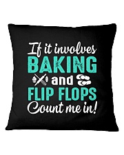 LOVE BAKING AND FLIP FLOPS MEN WOMEN GIFT Square Pillowcase thumbnail