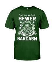 THIS IRISH SEWER SPEAKS FLUENT SARCASM Classic T-Shirt thumbnail