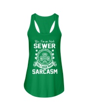 THIS IRISH SEWER SPEAKS FLUENT SARCASM Ladies Flowy Tank thumbnail