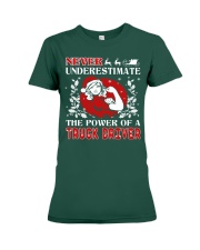 TRUCK DRIVER UGLY CHRISTMAS SWEATER TRUCK DRIVER Premium Fit Ladies Tee thumbnail
