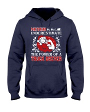 TRUCK DRIVER UGLY CHRISTMAS SWEATER TRUCK DRIVER Hooded Sweatshirt thumbnail