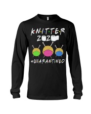 KNITTER 2020 QUARANTINED YARN IN FACEMASK Long Sleeve Tee thumbnail