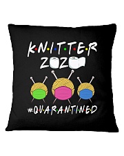 KNITTER 2020 QUARANTINED YARN IN FACEMASK Square Pillowcase thumbnail