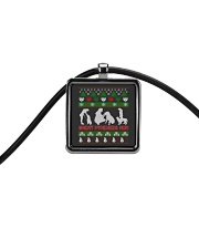 GREAT PYRENEES MOM UGLY CHRISTMAS SWEATER XMAS Cord Rectangle Necklace thumbnail