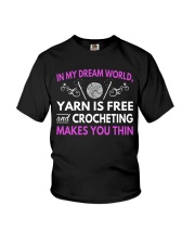 CROCHETING MAKES YOU THIN FUNNY CROCHET Youth T-Shirt thumbnail