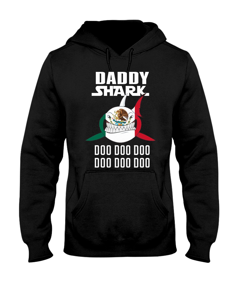 7DK - Daddy shark christmas gift Hooded Sweatshirt
