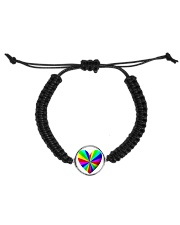 valentine heart rainbow 3D Cord Circle Bracelet thumbnail