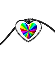 valentine heart rainbow 3D Cord Heart Necklace thumbnail