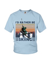 Id rather be skiing Youth T-Shirt tile