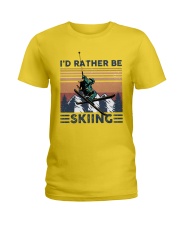 Id rather be skiing Ladies T-Shirt tile